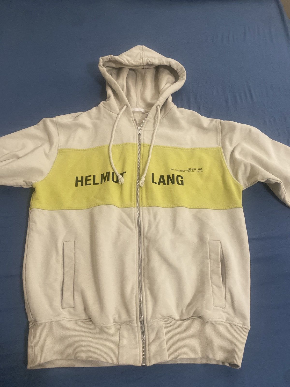 Helmut Lang Men's Blocked Logo Zip Hoodie helmut lang Size US S / EU 44-46 / 1 - 2 Thumbnail