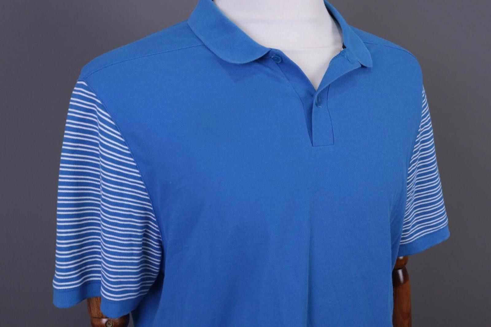 Nike Nike Golf Dri Fit Blue Striped Tennis Polo Shirt Size L Size US L / EU 52-54 / 3 - 6 Thumbnail