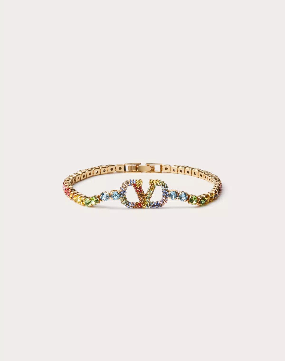 Valentino o1s1wg110426 Size: M / Rainbow Metal And Crystal Bracelet Size ONE SIZE - 1 Thumbnail
