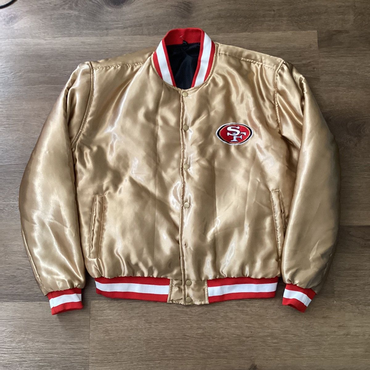 Starter × Vintage Vintage San Francisco 49ers satin bomber jacket Size US XXL / EU 58 / 5 - 1 Thumbnail