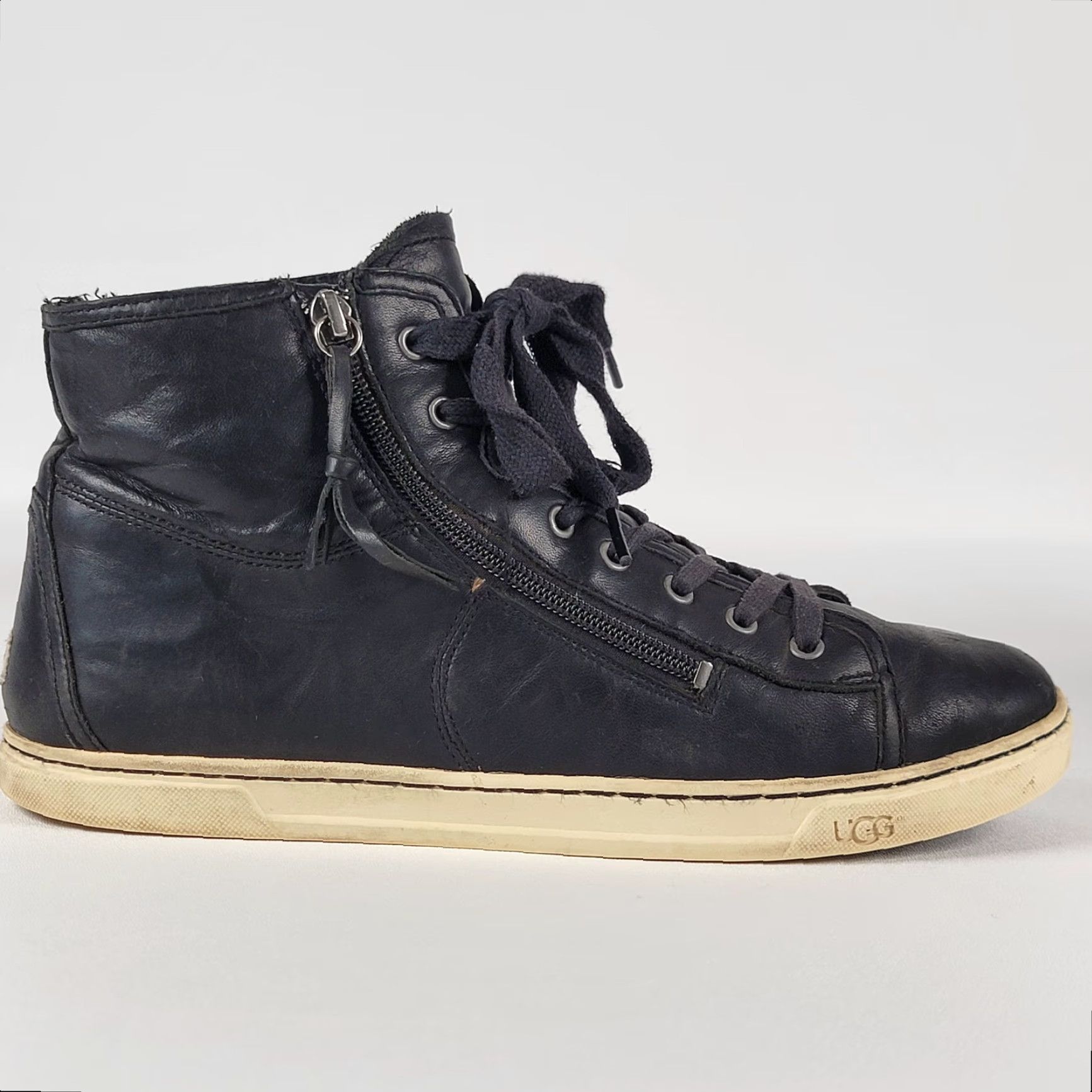 Ugg UGG Shoes Blaney Trainers High Top Sneakers Black Lace Up Women 11US/42EU Casual Walking Leather Upper Breathable Comfort Size L / US 10 / IT 46 - 4 Thumbnail