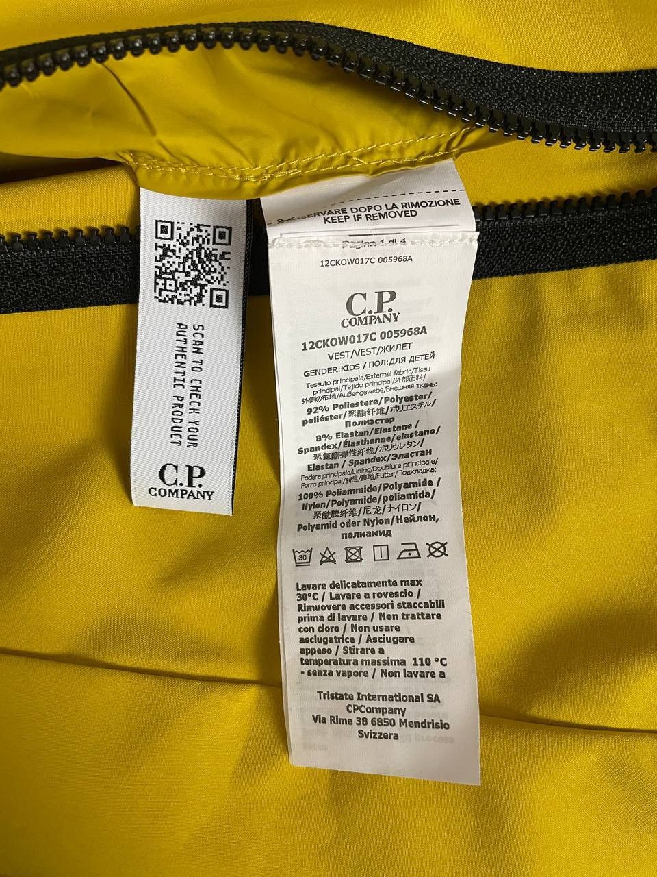 C.P. Company C.P. Company Vest Yellow Jacket Shell-R Soft Shell Size US XS / EU 42 / 0 - 13 Thumbnail