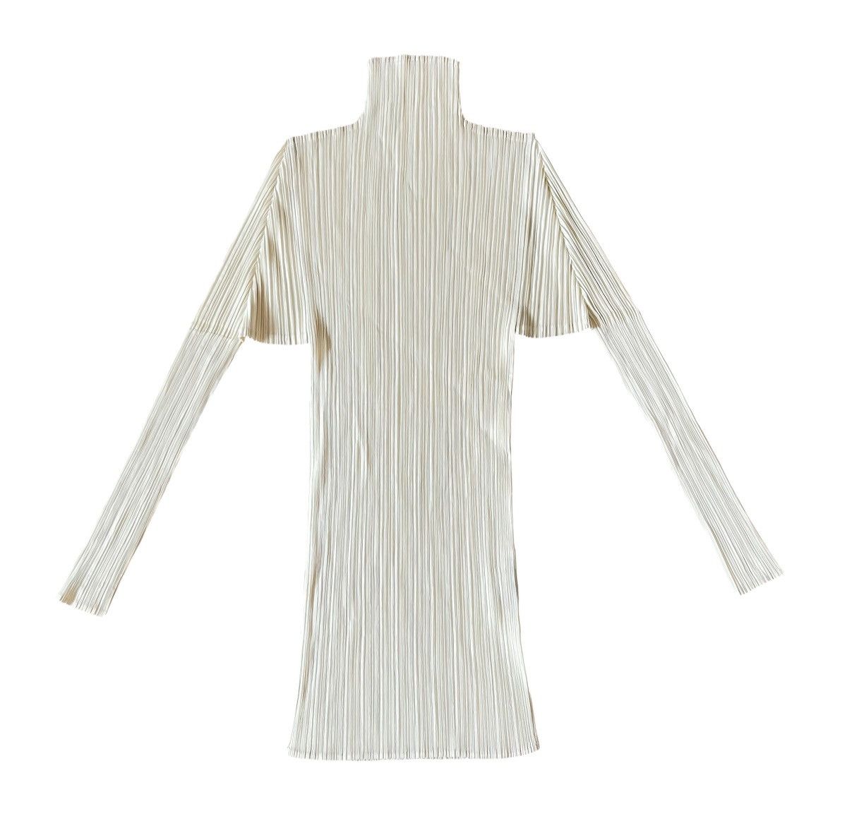 Pleats Please Issey Miyake Vintage Issey miyake pleats please cream turtleneck Size S / US 4 / IT 40 - 1 Thumbnail