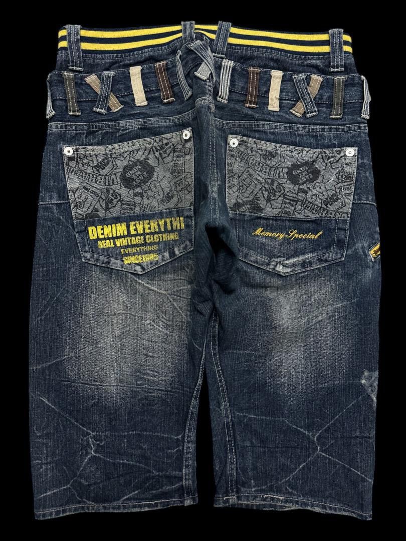 Vintage RARE Vintage Japanese Double Waist Mudwash Short Pants Sick Size US 32 / EU 48 - 2 Thumbnail