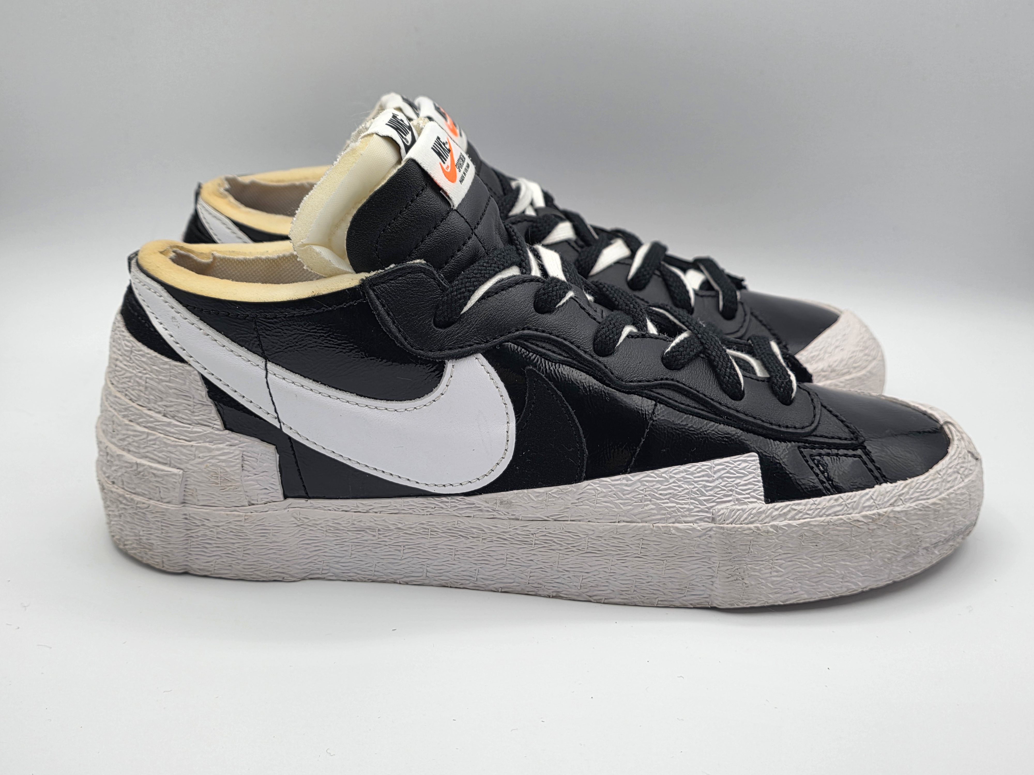 Nike Nike Sacai Blazer Low Black Patent Size US 11 / EU 44 - 1 Thumbnail