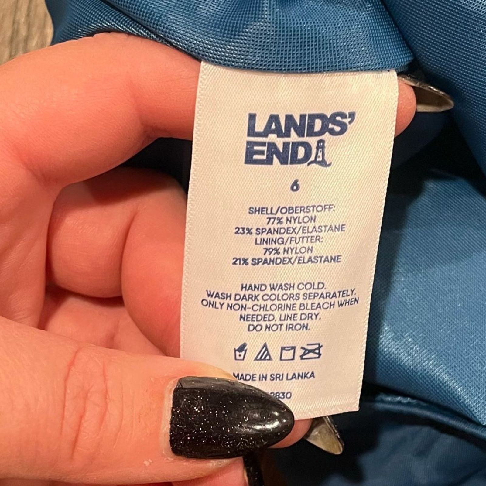Vintage Lands End Bathing Suit Tankini Floral Tank Padded Size 4/6 Size ONE SIZE - 4 Thumbnail