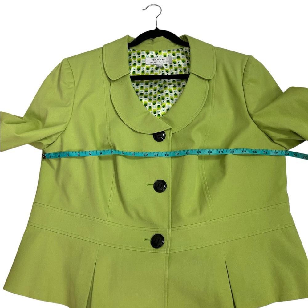 Elie Tahari Tahari l Lime Green Retro Blazer Jacket 18W Size XXL / US 16-18 / IT 52-54 - 5 Thumbnail