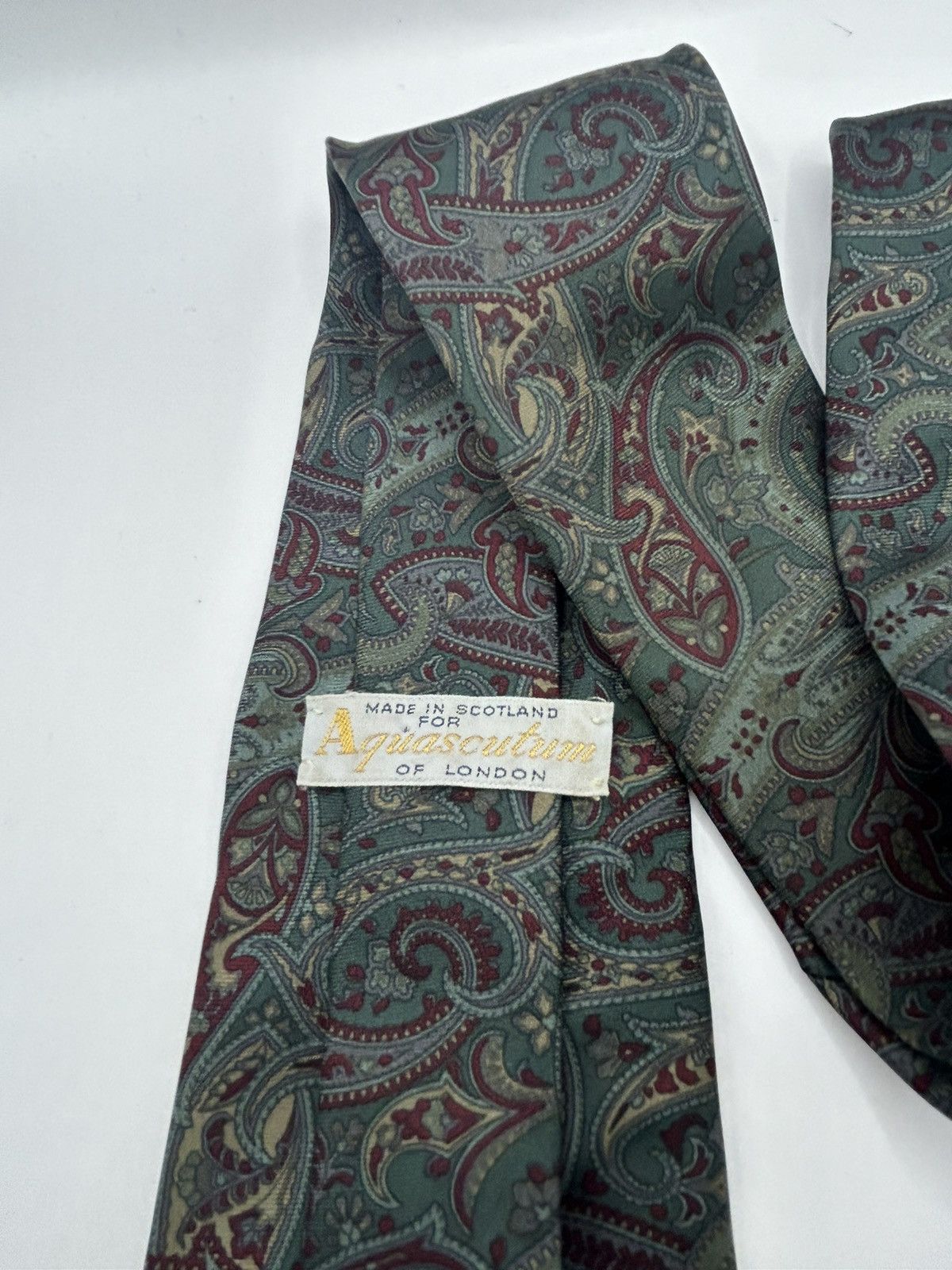 Aquascutum Aquascutum Paisley Pattern Tie Size ONE SIZE - 3 Thumbnail