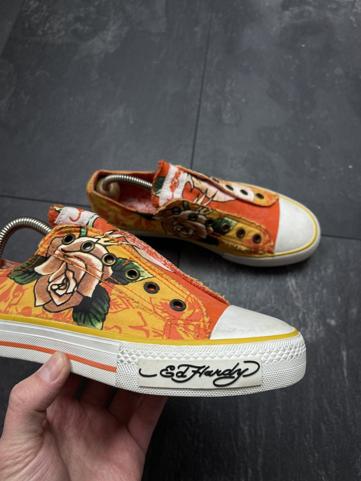 Ed Hardy × Streetwear × Vintage Vintage ed hardy rare low top sneakers Size US 5 / EU 37 - 3 Thumbnail