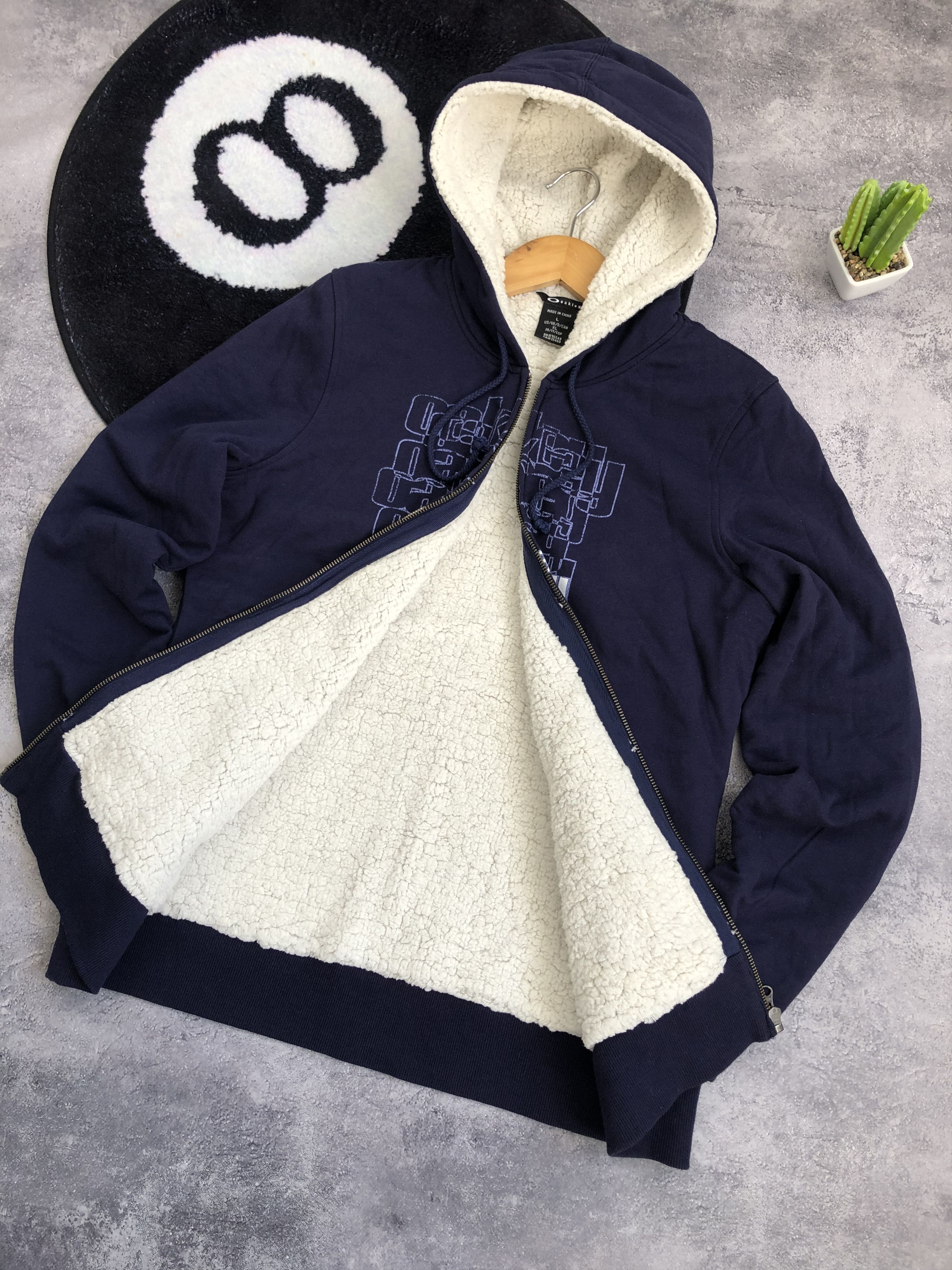 Oakley OAKLEY Sherpa Zip Hoodie Big Logo Streetwear Gorpcore L Size L / US 10 / IT 46 - 1 Thumbnail