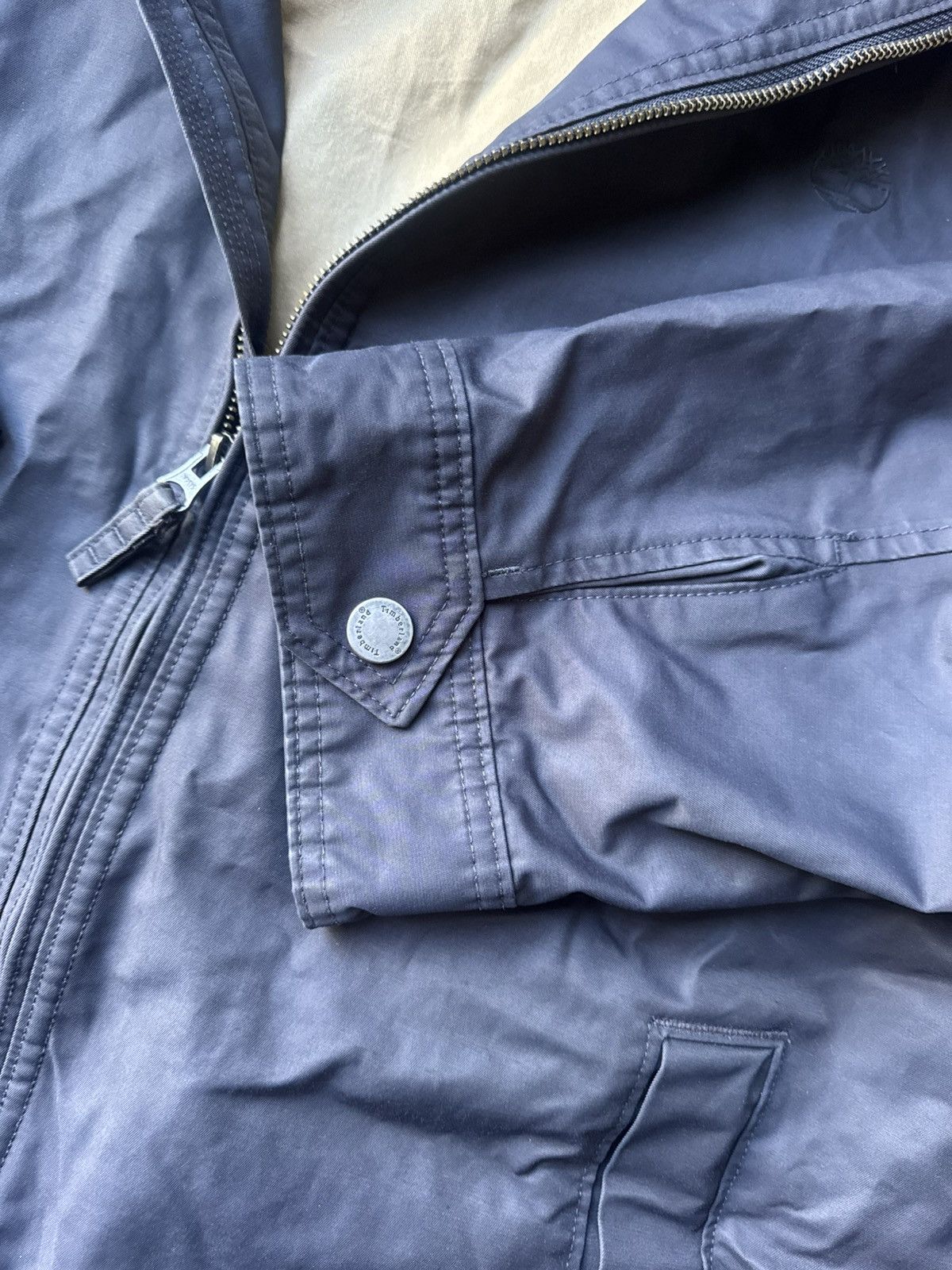 Timberland Vtg Timberland Navy Blue Lightweight Full-Zip Waterproof Size US XXL / EU 58 / 5 - 3 Thumbnail