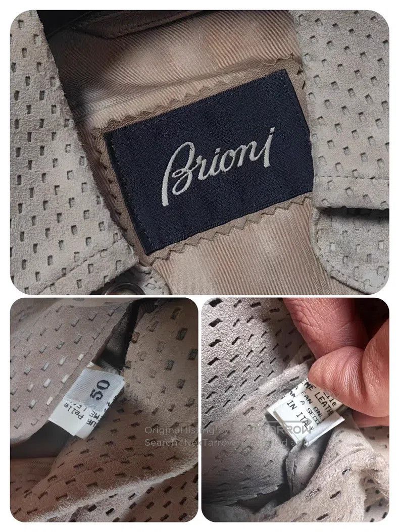 Brioni Brioni Handmade Openwork Leather Jacket Size US M / EU 48-50 / 2 - 6 Thumbnail