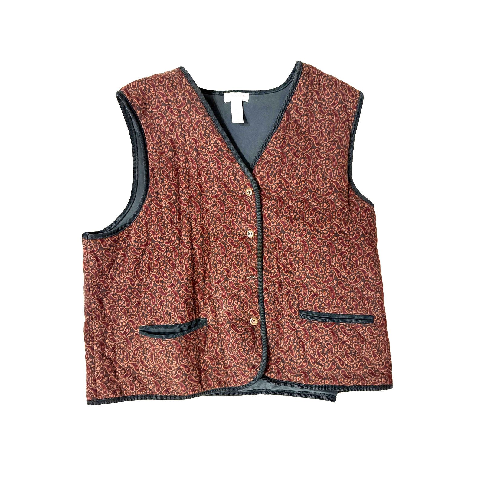 Jones New York Vintage 90s Jones New York Sport Vest Womens 3X Paisley Size 3XL / US 20-22 - 1 Thumbnail