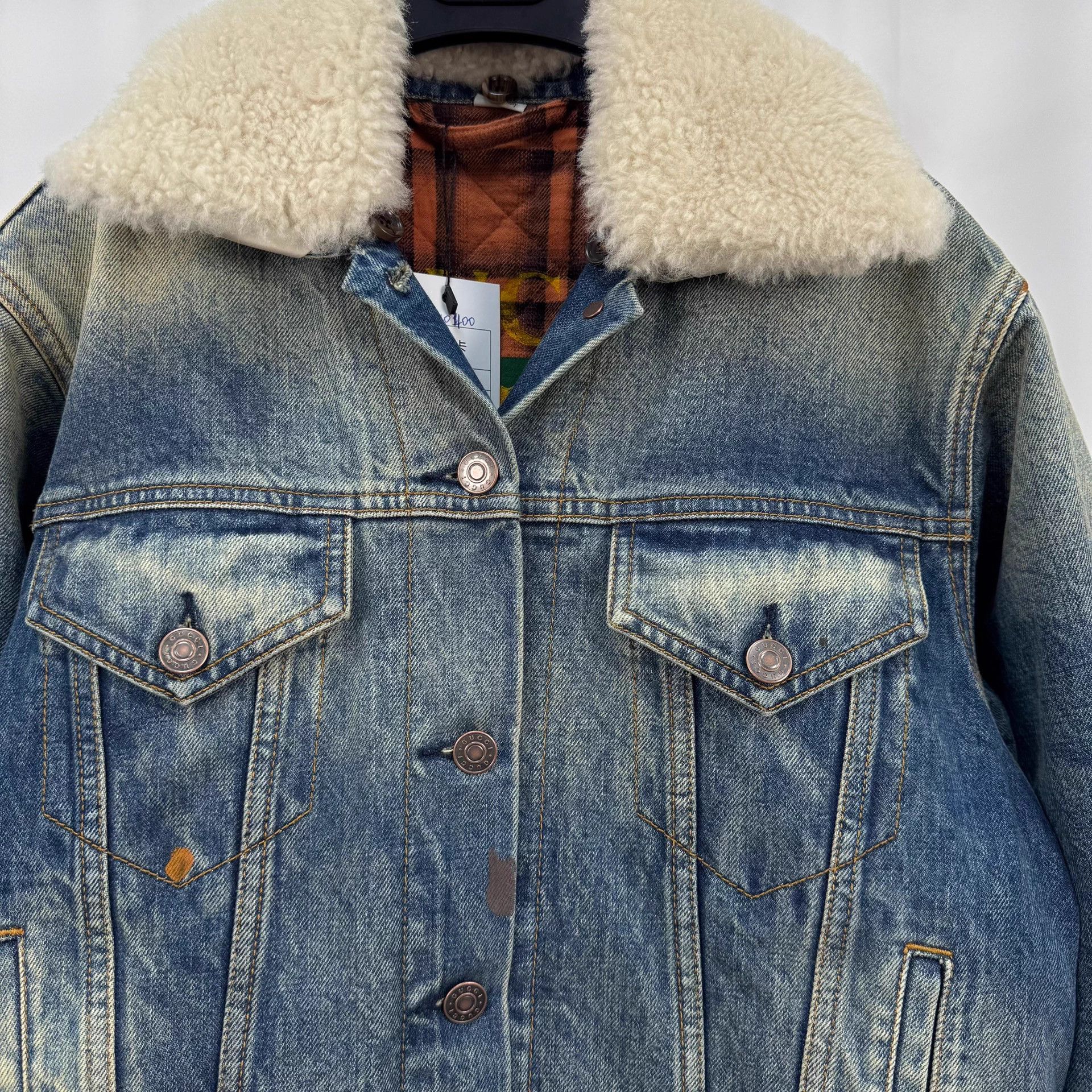 Gucci Gucci Denim Logo Patch Puffer 42 Removable Fur Collar Size US XS / EU 42 / 0 - 3 Thumbnail