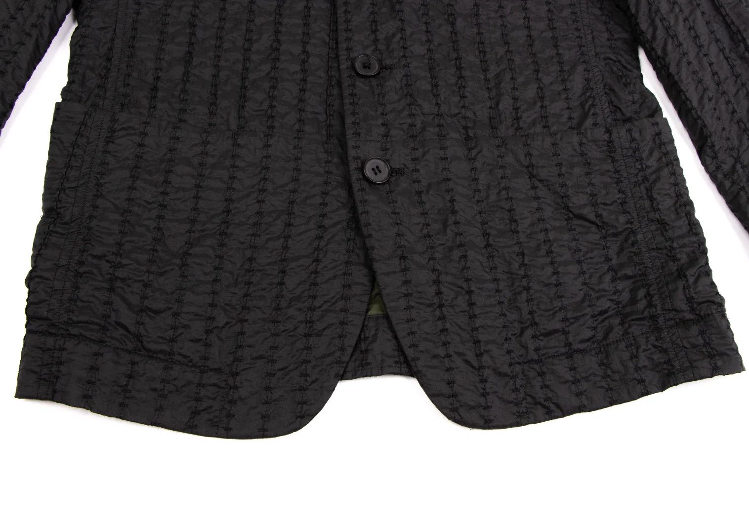 Issey Miyake Nylon Stitch Stripe 3B Jacket in Black Size US M / EU 48-50 / 2 - 10 Thumbnail