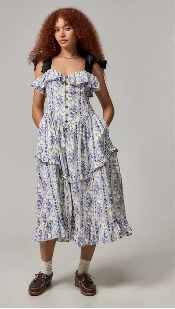 EUC Kimchi Blue Kirsten Romantic Midi Dress