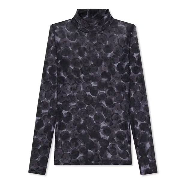 Dries Van Noten o1g2r1mq1024 Fitted Long Sleeve T-Shirts in Dark Purple Size S / US 4 / IT 40 - 3 Thumbnail