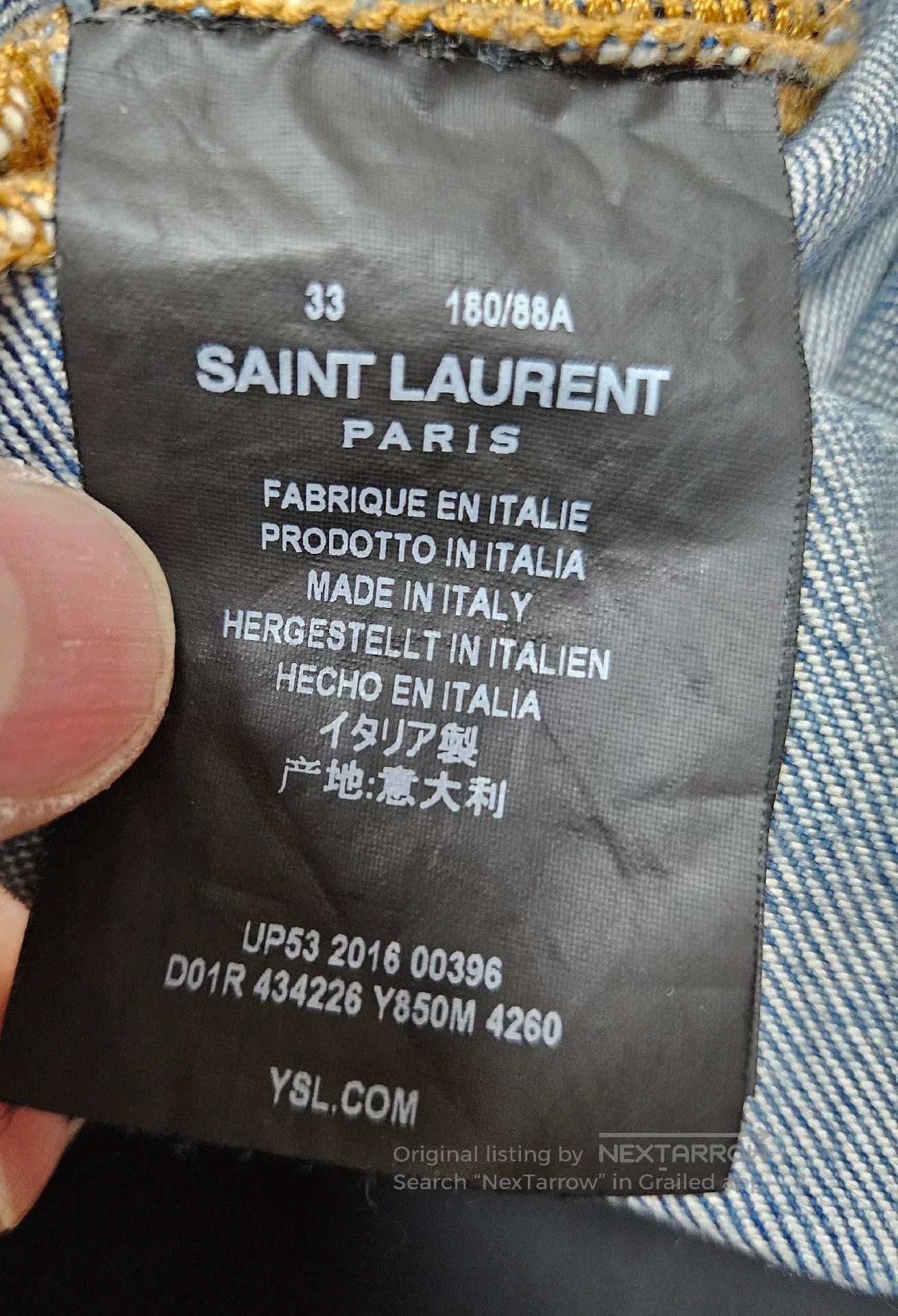 Saint Laurent Paris Saint Laurent Paris Light Blue Denim Jeans. Size US 33 - 4 Thumbnail