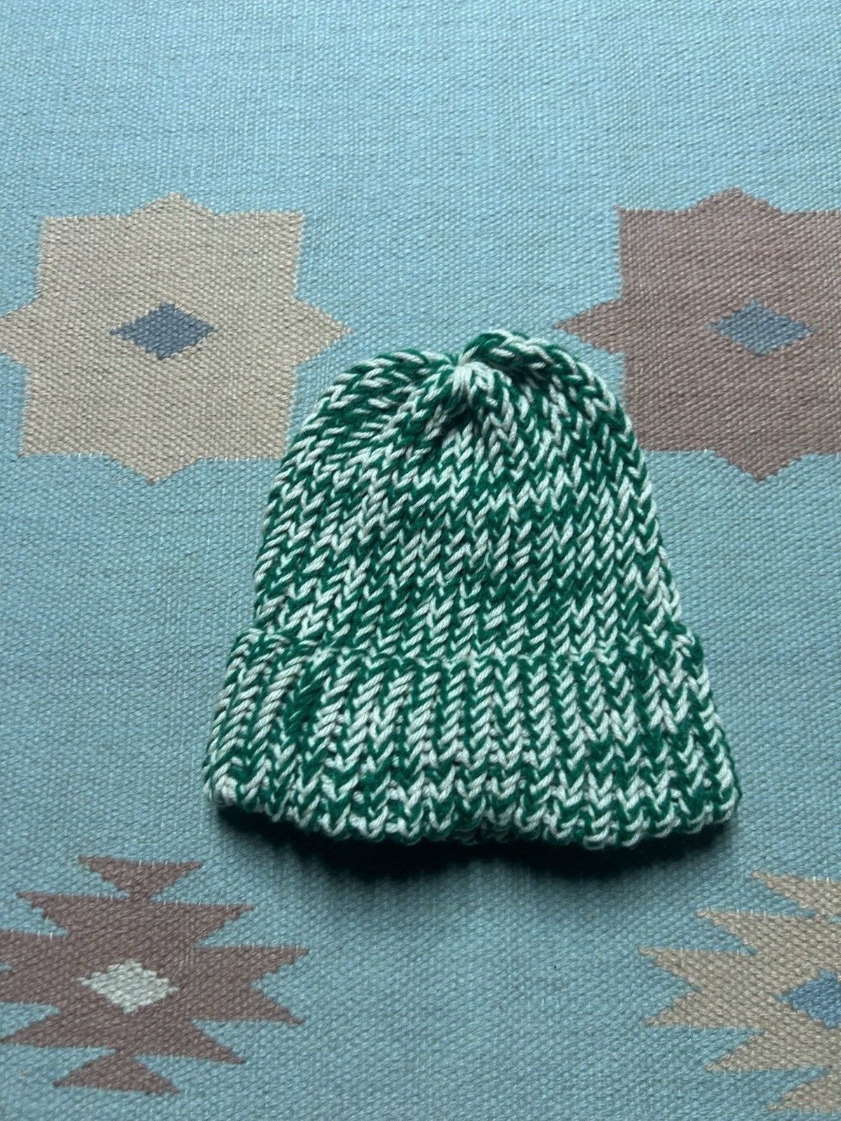 Vintage Hand knit crochet beanie winter hat Michigan state one size Size ONE SIZE - 3 Thumbnail