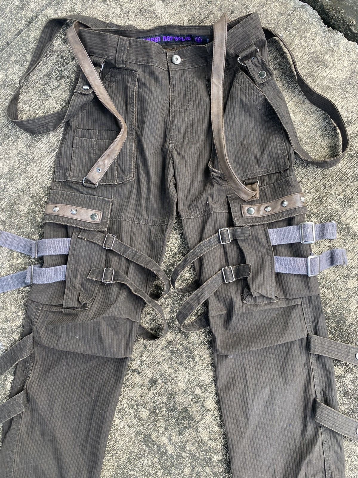 If Six Was Nine Vintage Japanese Brands Street Republic Bondage Cargopants Size US 31 - 6 Thumbnail