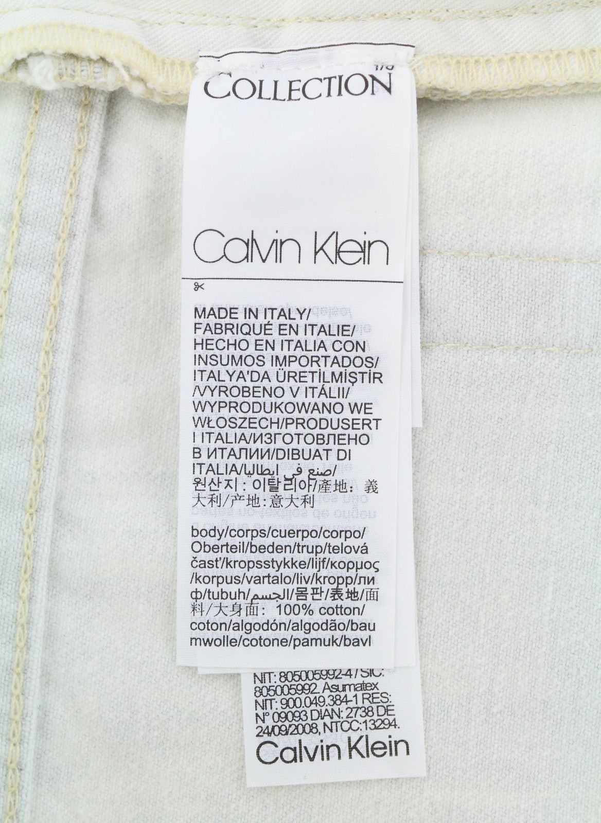 Calvin Klein W28/L32 White Faded Relaxed Straight Denim 87840 Size 28" / US 6 / IT 42 - 7 Thumbnail