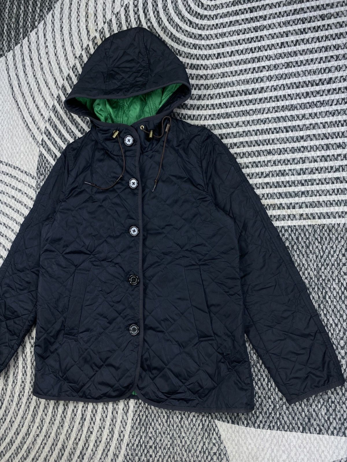 Mackintosh Vtg Mackintosh Philosophy Quilted Lining Green Hooded Jacket Size US S / EU 44-46 / 1 - 4 Thumbnail