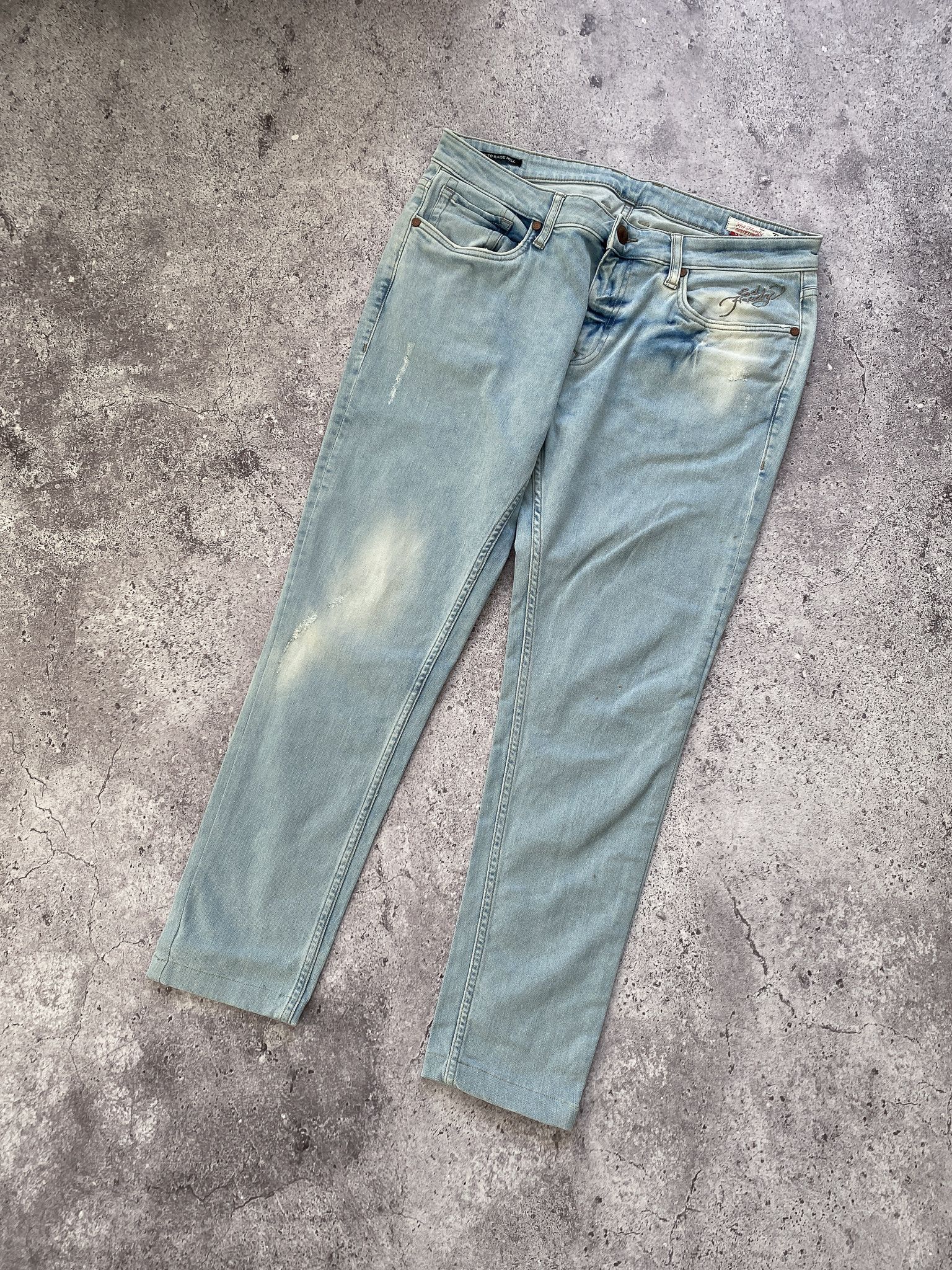 Ed Hardy Vintage Ed Hardy Blue Denim Skinny Jeans Size US 34 / EU 50 - 5 Thumbnail