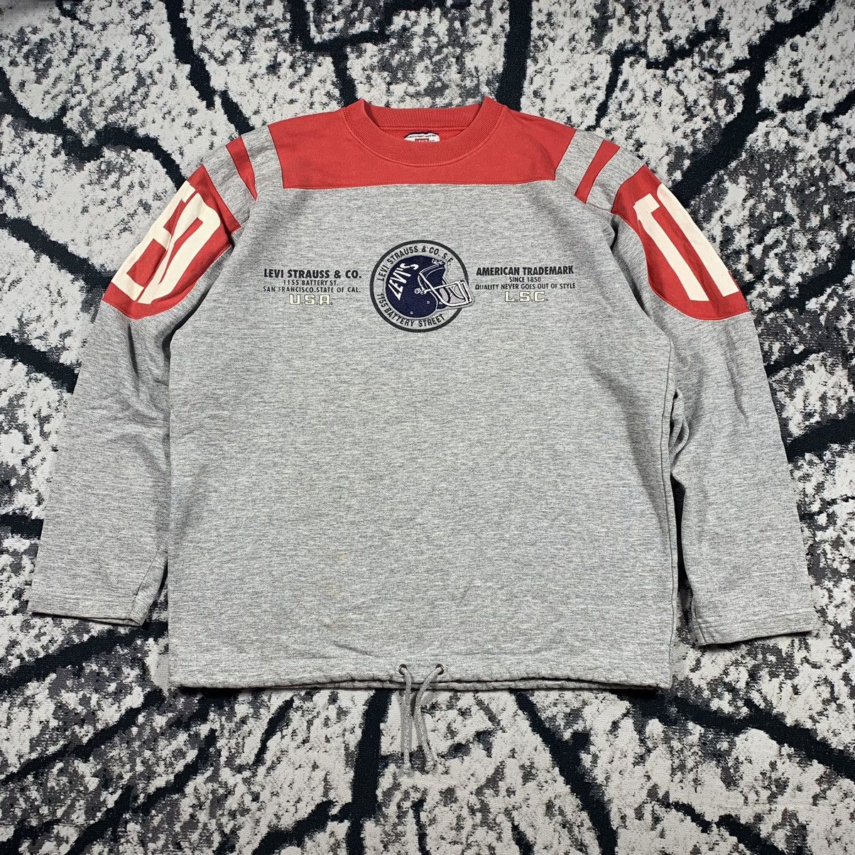 Levi's × Levi's Vintage Clothing × Vintage Vintage 90’s Levi’s Baseball USA Sweatshirt Embroidery Size US XL / EU 56 / 4 - 2 Thumbnail