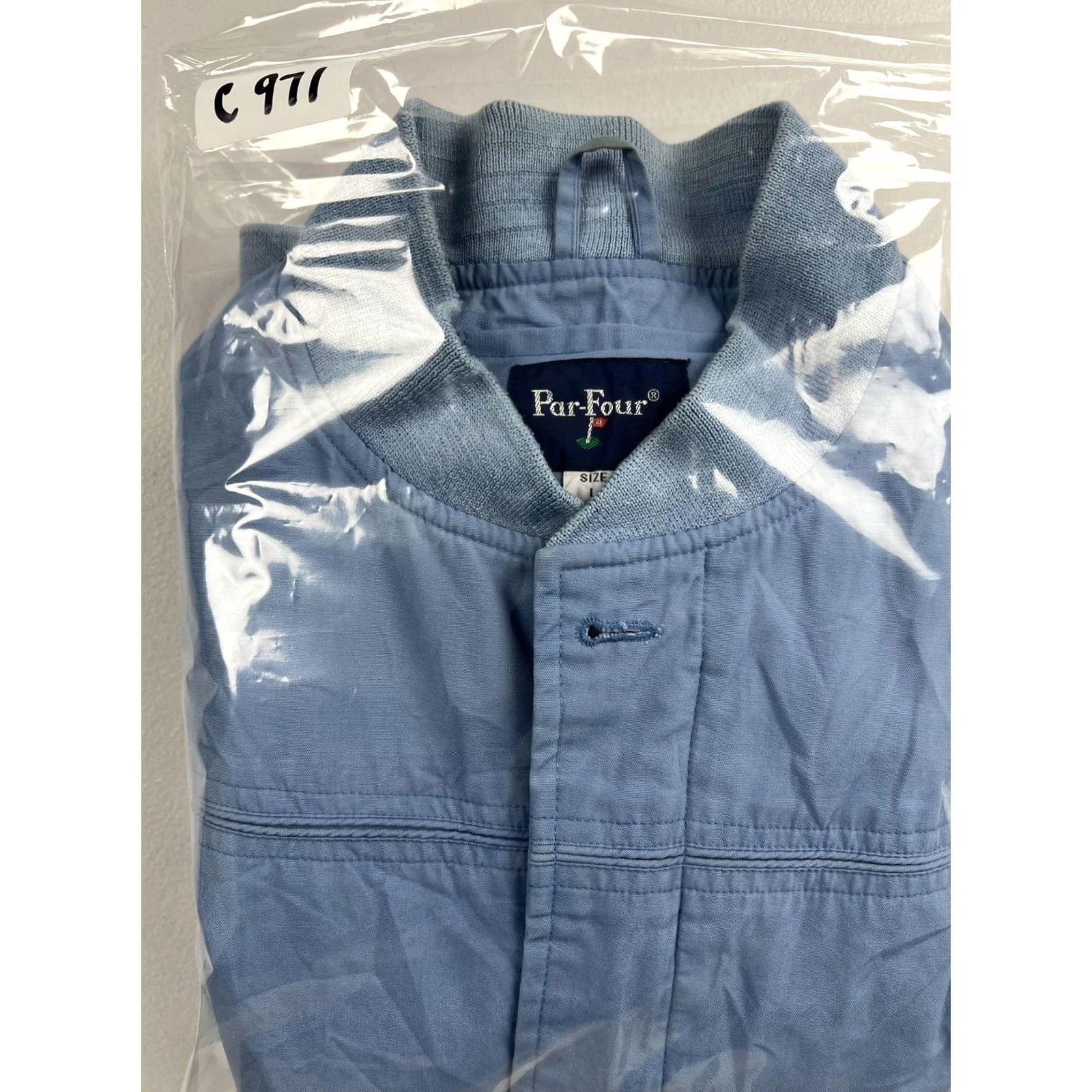 Vintage VINTAGE Par-Four Jacket Mens Large Blue Bomber Full Zip Golf Lined Casual 90s Size US L / EU 52-54 / 3 - 8 Thumbnail