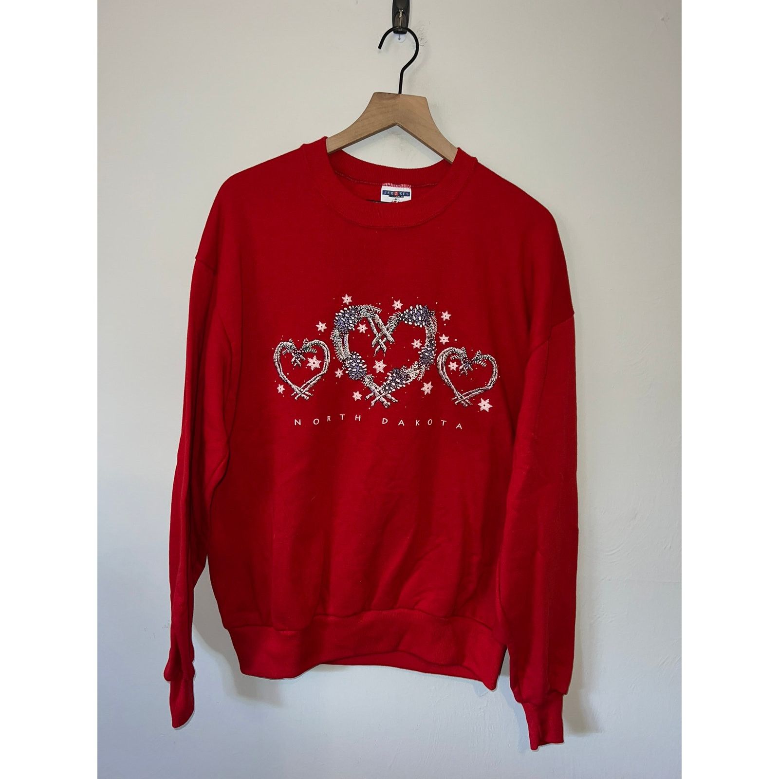Jerzees Vintage North Dakota Sweatshirt Winter Christmas Crewneck L Size US L / EU 52-54 / 3 - 1 Thumbnail