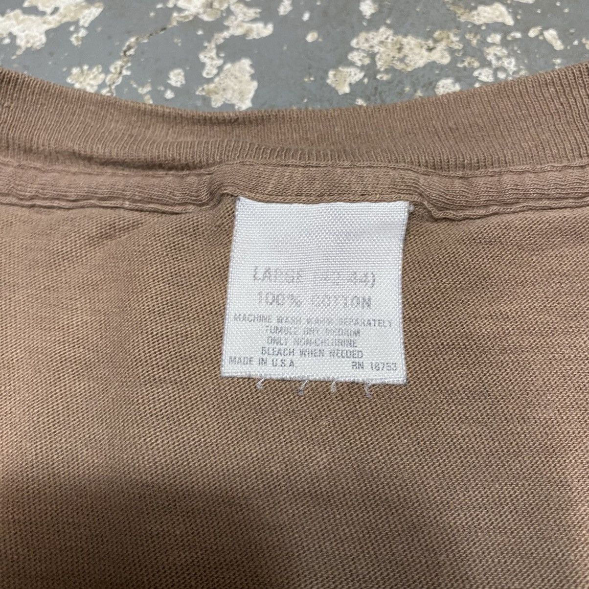 Vintage Vintage Brown Faded Blank Single Stitch Cropped Tshirt Size US L / EU 52-54 / 3 - 9 Thumbnail