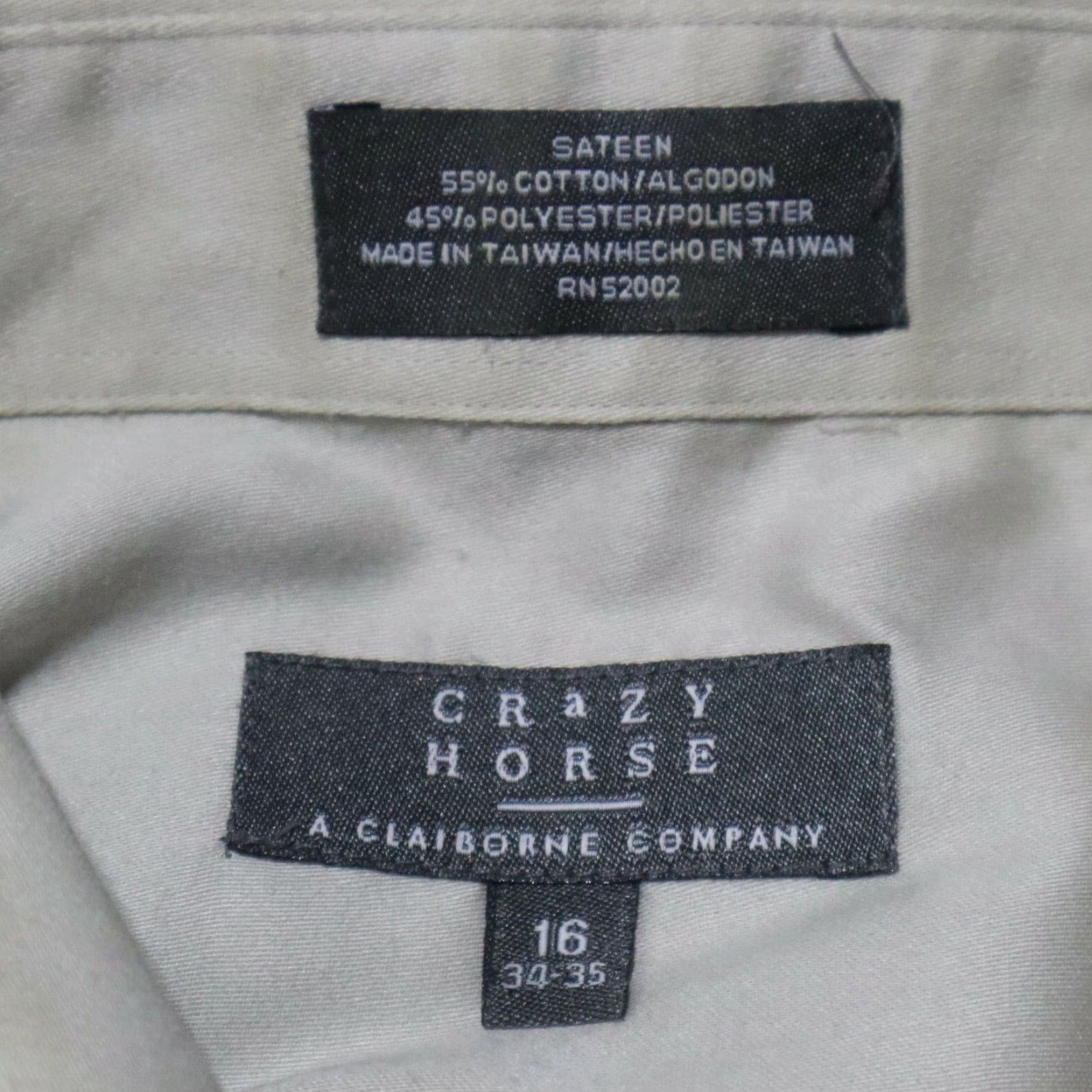Vintage VINTAGE Crazy Horse Shirt Tan Brown 16 34/35 Button-Down Dress Shirt Men Classic Fit Satin Long Sleeve Size US L / EU 52-54 / 3 - 3 Thumbnail