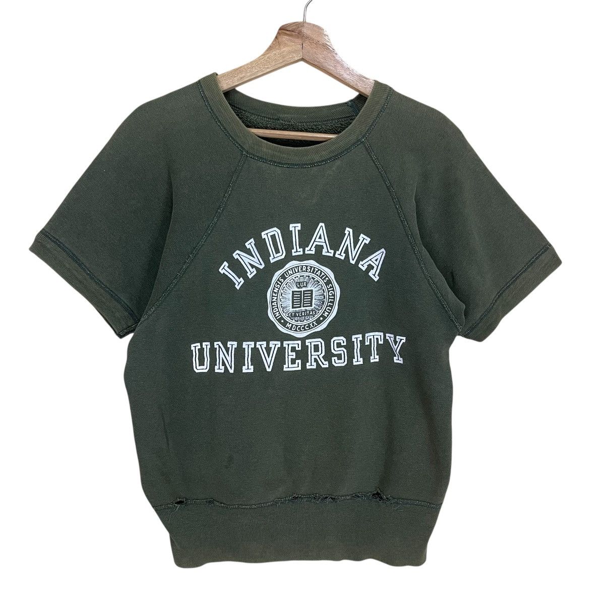Vintage 80s Indiana University Shortsleeve Sweatshirt Size S