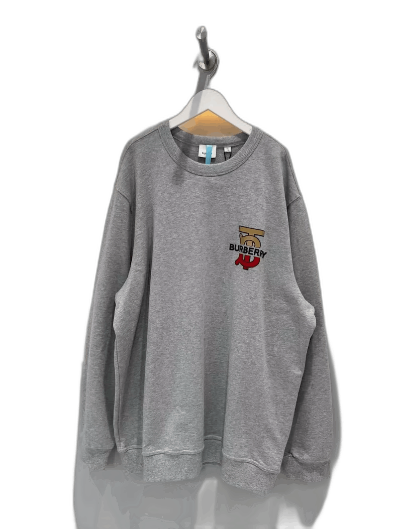 Burberry Burberry Gray TB Sweatshirt in Size XL Size US XL / EU 56 / 4 - 1 Thumbnail