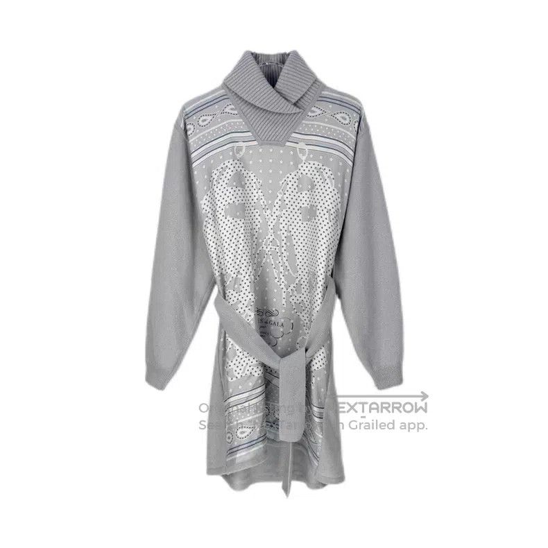 Hermes Hermes Light Blue Mulberry Silk Patchwork Design Cashmere Size XS / US 0-2 / IT 36-38 - 1 Thumbnail