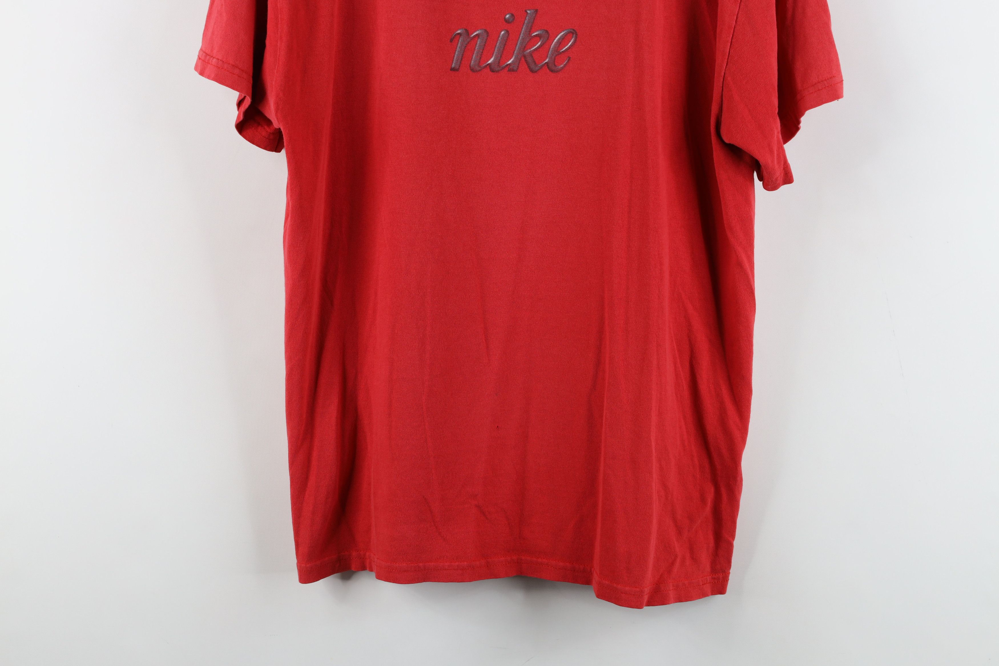 Nike × Vintage Vintage 90s Nike Script Spell Out Short Sleeve T-Shirt USA Size L / US 10 / IT 46 - 3 Thumbnail