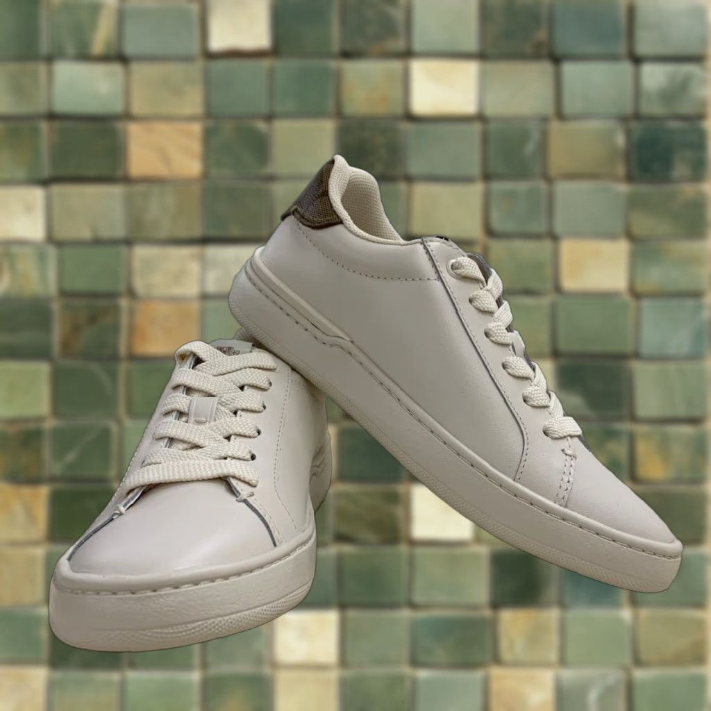 COACH Clip Low Top Sneaker Women's Size Ivory Casual G4966