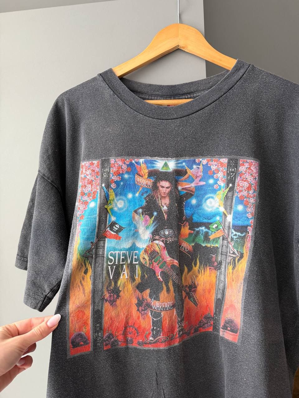 Band Tees 1991 Vintage Steve Vai Warfare T-shirt Promo Size US L / EU 52-54 / 3 - 2 Thumbnail
