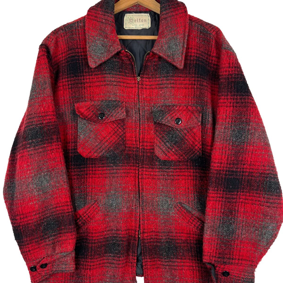 Filson 🔥 VINTAGE 50s MELTON PLAID CHECKER WOOL THINSULATE JACKET Size US L / EU 52-54 / 3 - 6 Thumbnail