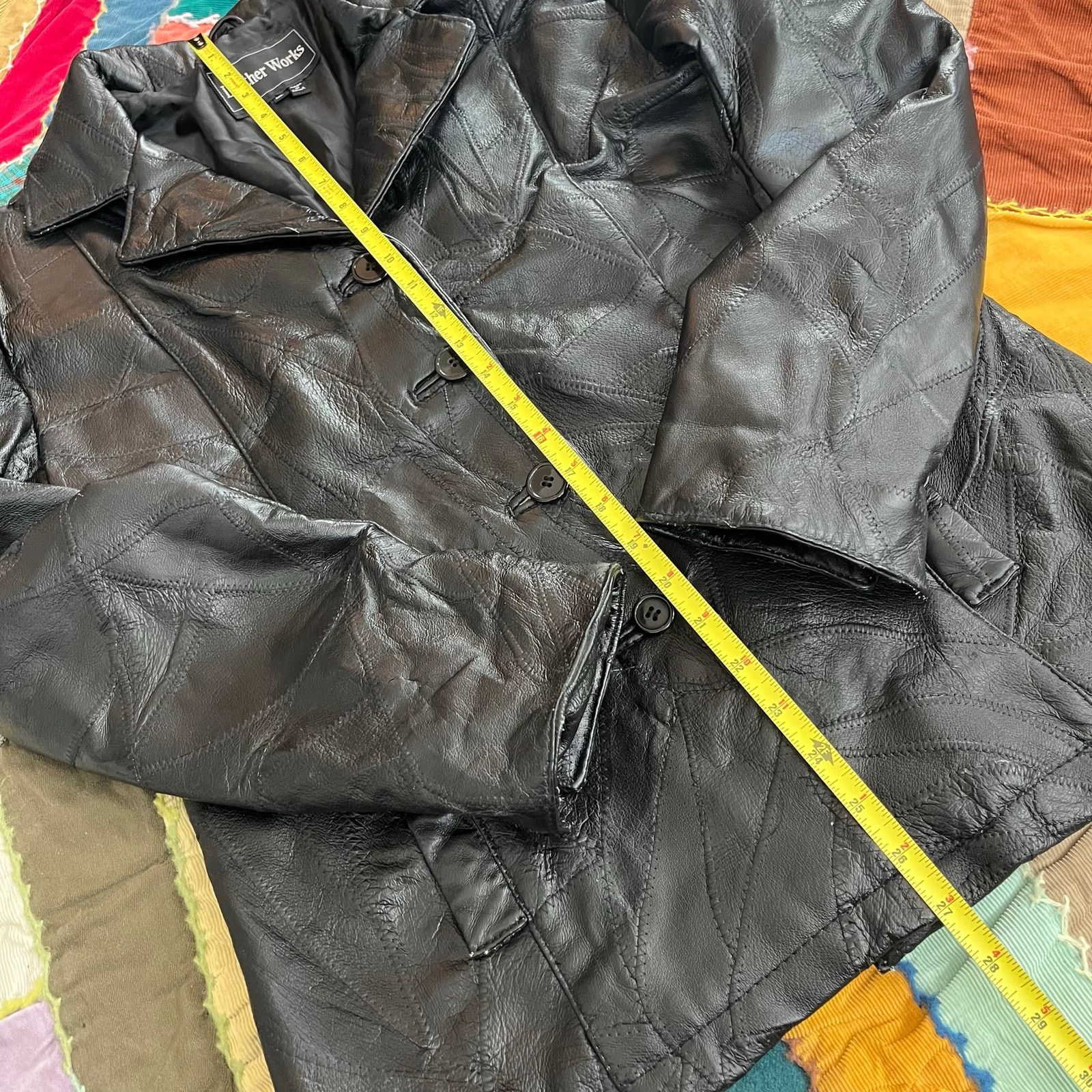 Other Leather Works Women’s Full Zip Detailed Black Leather Jacket Size US XL / EU 56 / 4 - 4 Thumbnail