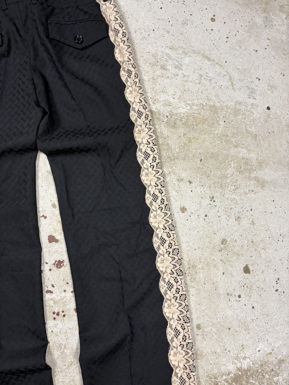 Dolce & Gabbana Dolce & Gabbana Black Casual Pants Lace Trims Stripe Size 30" / US 8 / IT 44 - 12 Thumbnail