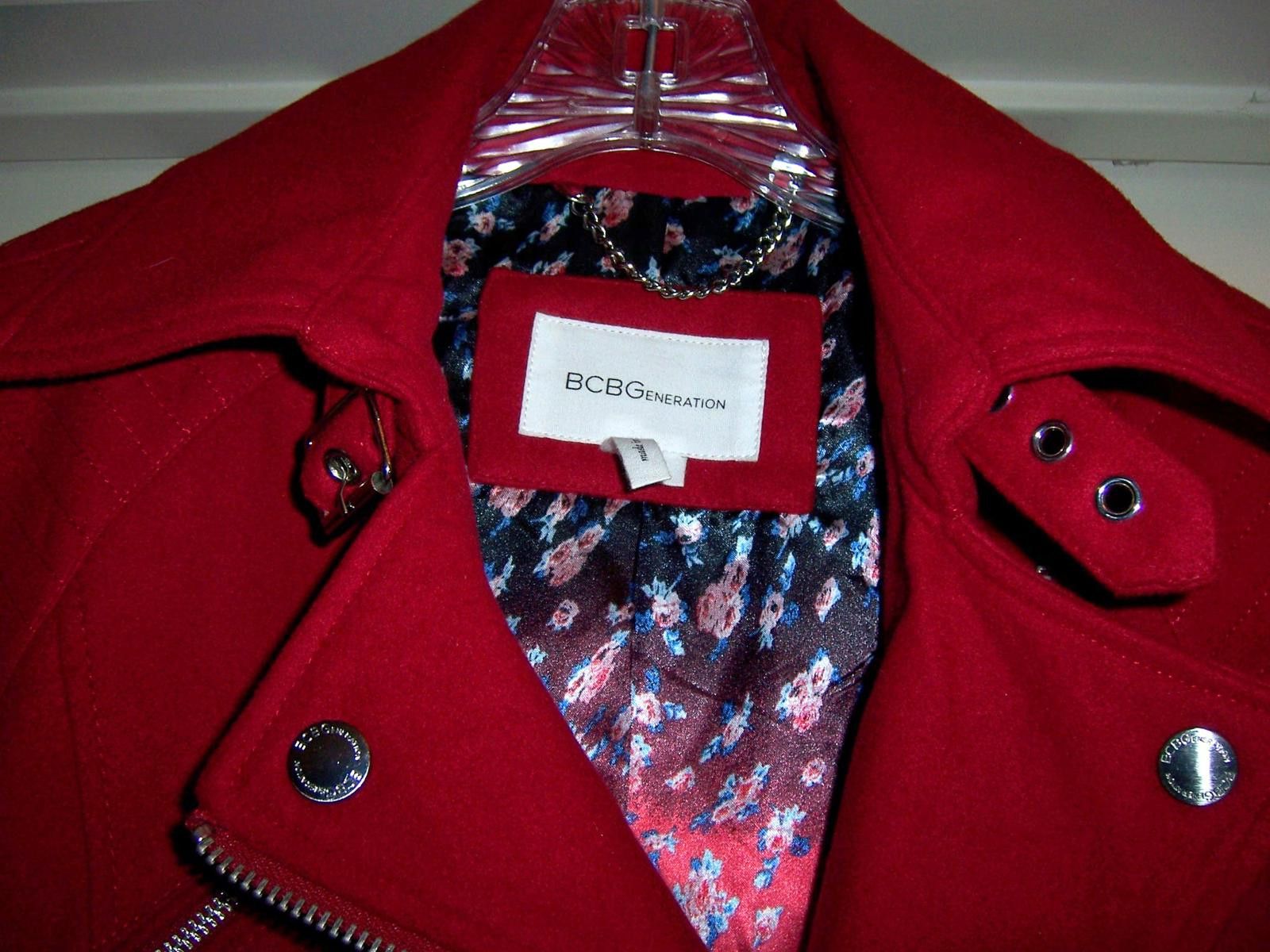 BCBGeneration BCBGeneration Red Moto Asymmetrical Trenchcoat Small Size S / US 4 / IT 40 - 2 Thumbnail