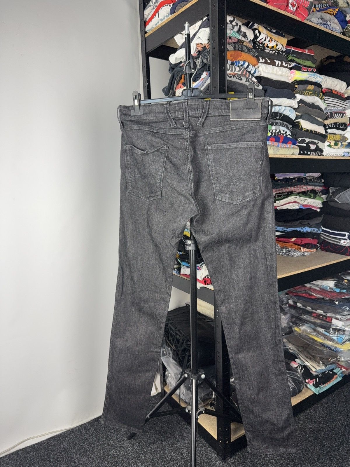 Replay Luxury 00s Replay Black Denim pants Jeans W34 Vintage Italy Size US 34 / EU 50 - 6 Thumbnail