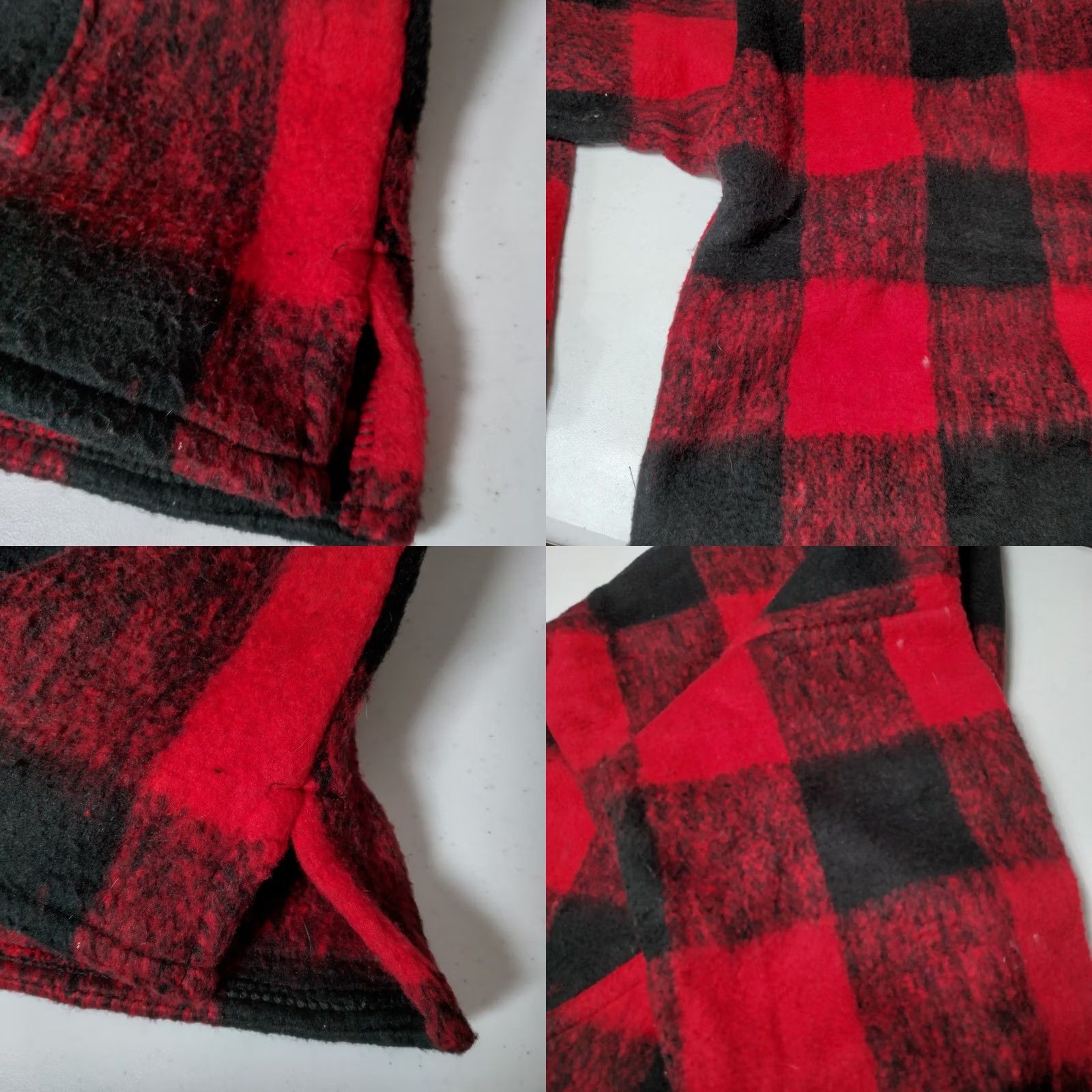 Vintage Earth Ragz Smoky Mountains Jacket M Buffalo Plaid Red Black Fleece Hoodie Womens Size M / US 6-8 / IT 42-44 - 9 Thumbnail