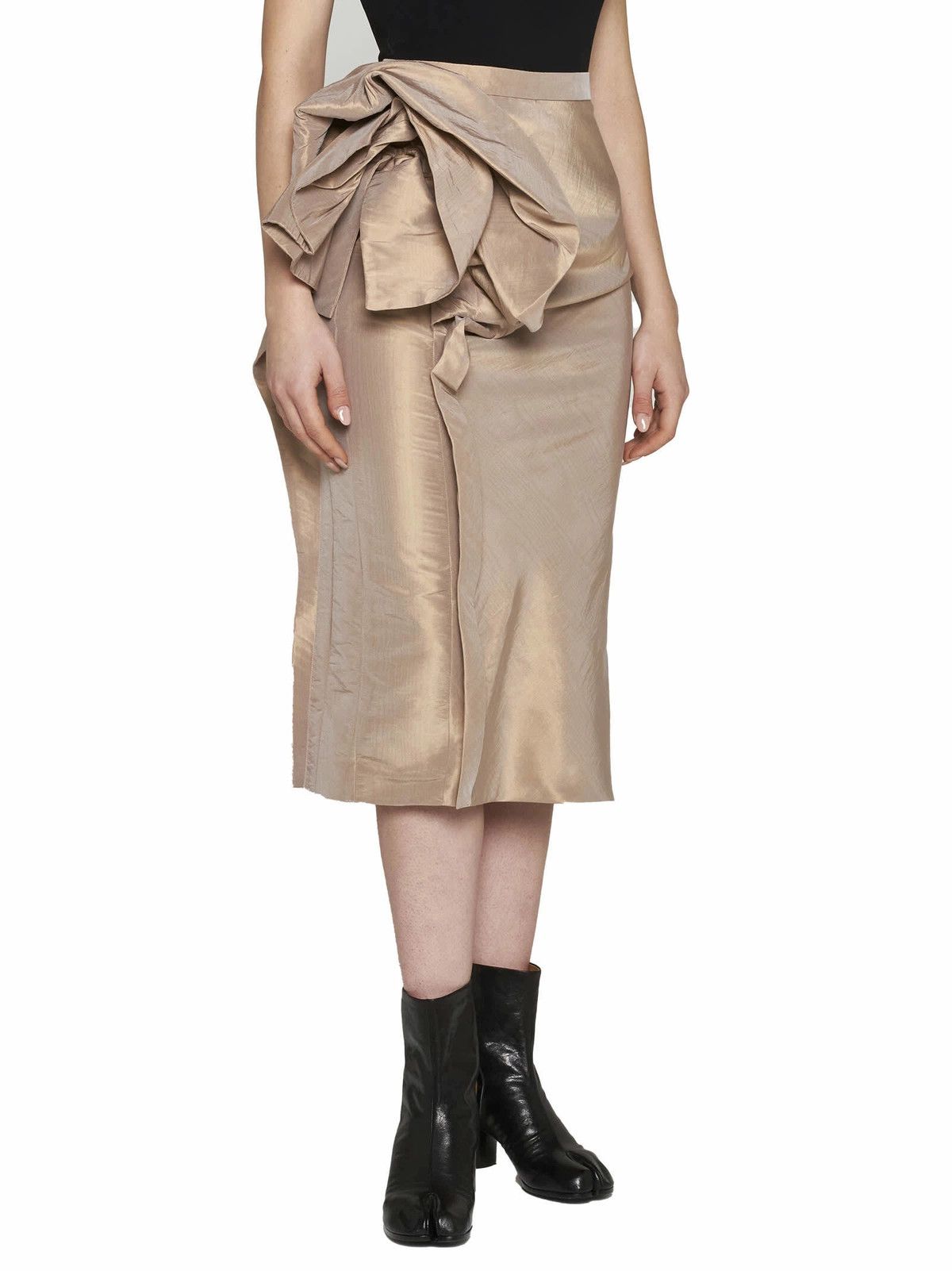Maison Margiela o1y0625 Midi Skirt in Sand Size 27" / US 4 / IT 40 - 3 Thumbnail