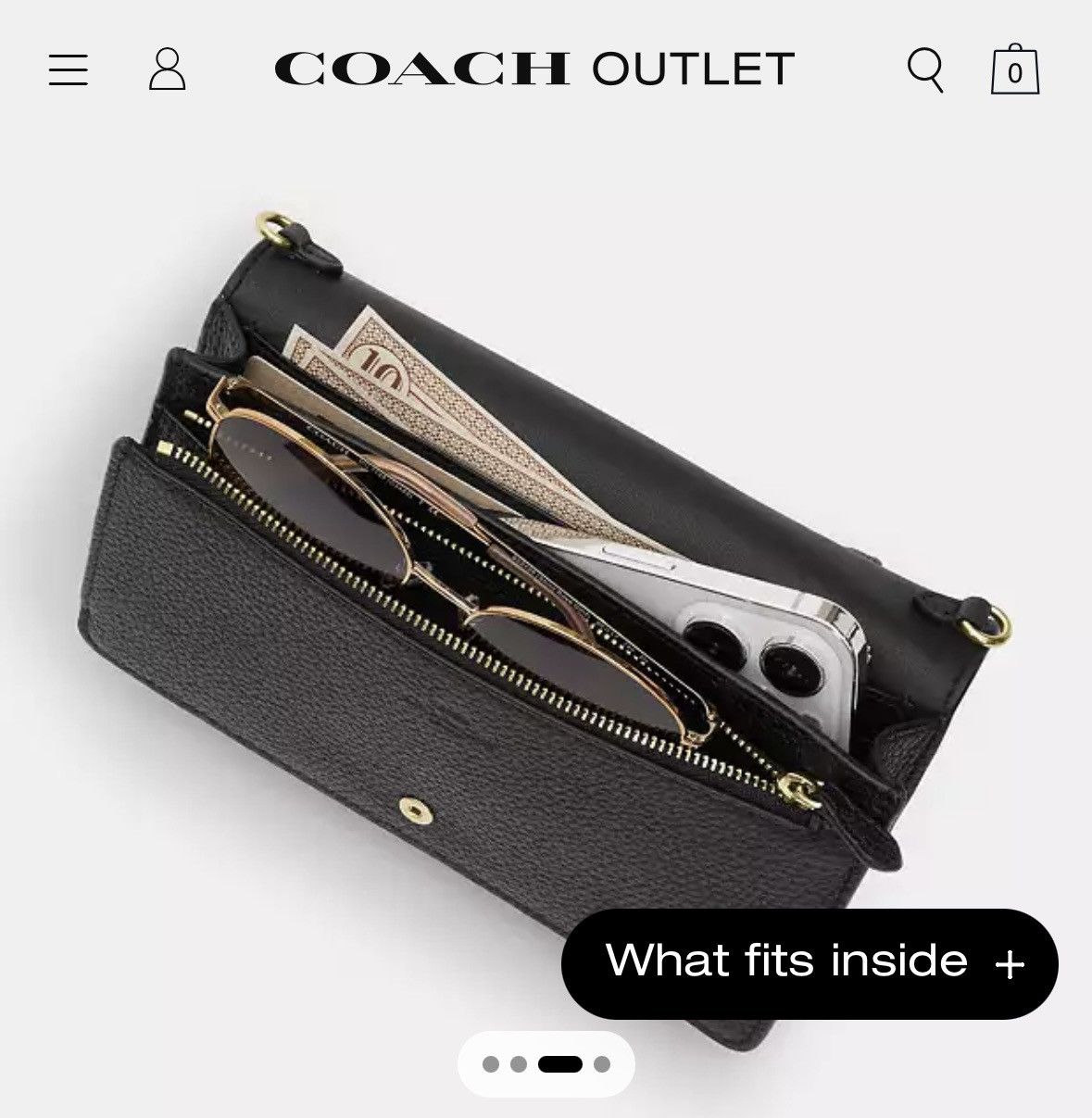 Coach Anna Foldover Clutch Crossbody in Signature Canvas Size ONE SIZE - 3 Thumbnail