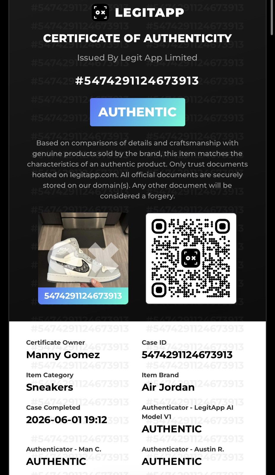 Dior × Jordan Brand Dior x Air Jordan Retro 1 High Size 8.5 Size US 8.5 / EU 41-42 - 25 Thumbnail