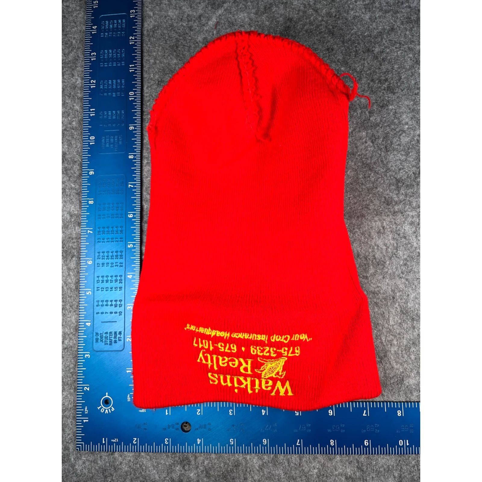 Vintage Watkins Realty Beanie Toque Beanie Adult One Size Red Knit Embroidered 100% Acrylic Hat/Cap Mens One Size Red Knit Beanie Size ONE SIZE - 5 Thumbnail
