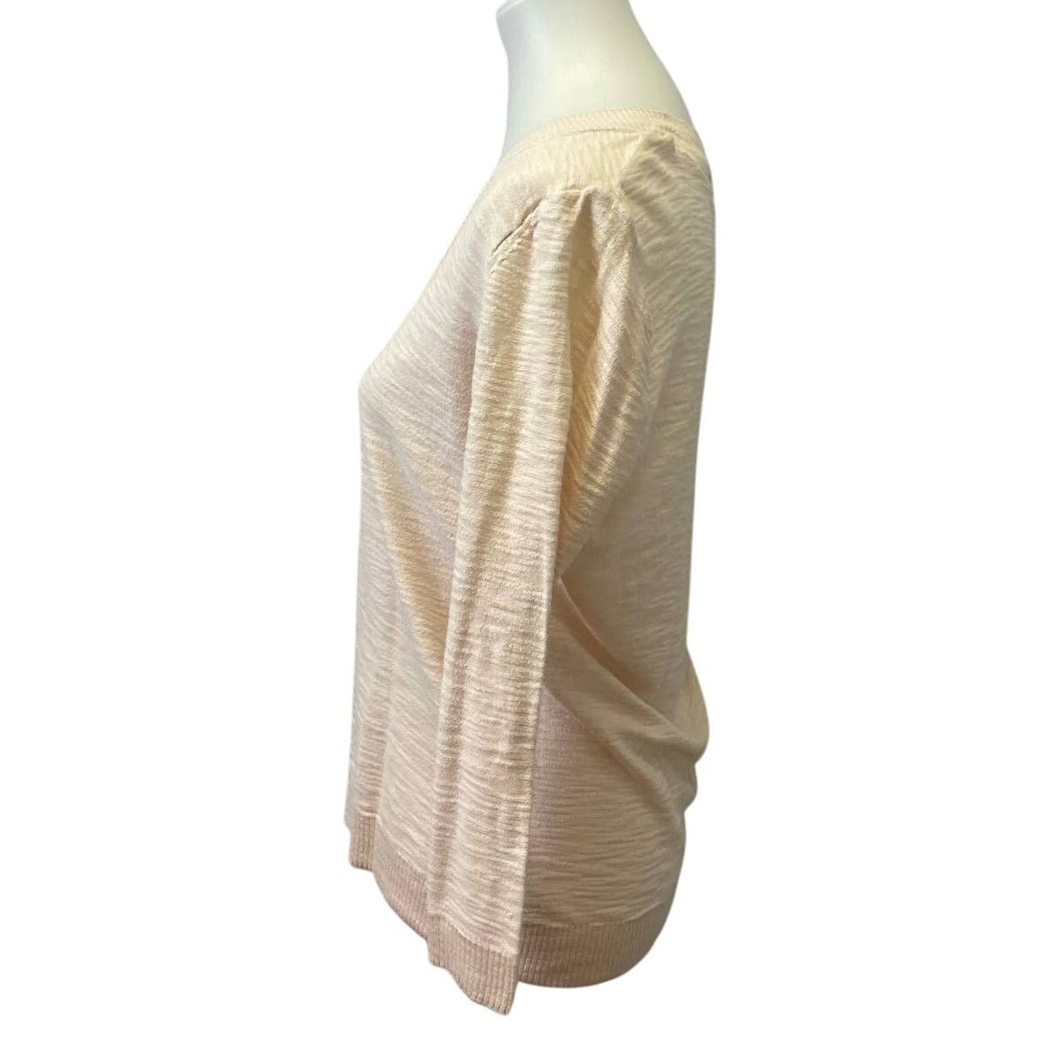 Other New York & Company Large V-Neck Long Sleeve Cotton Sweater Size L / US 10 / IT 46 - 3 Thumbnail