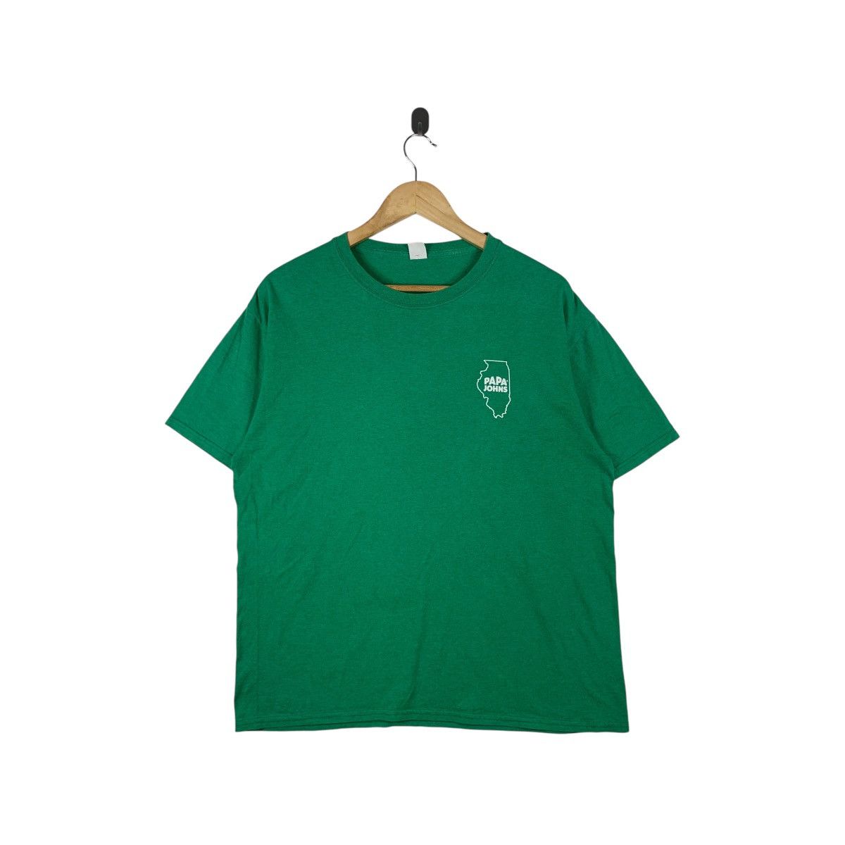 Fruit Of The Loom Vintage PAPA JOHNS PIZZA International Chain Promo Tee Shirt Size US M / EU 48-50 / 2 - 1 Thumbnail